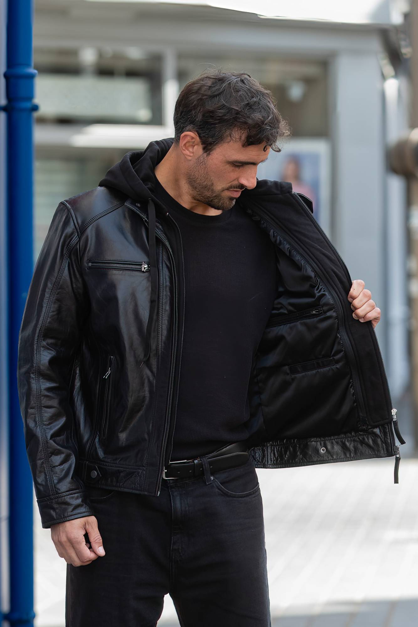 Herren - Serge Pariente ERICO HOOD BUFFLE BLACK — Ansicht 4