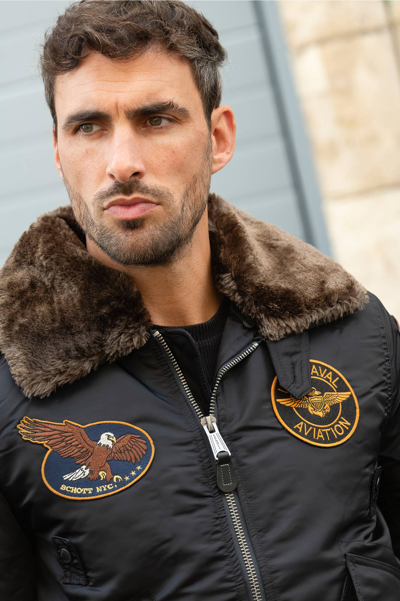 Herren Jacke Schott AIRSTON BLACK — Ansicht 10