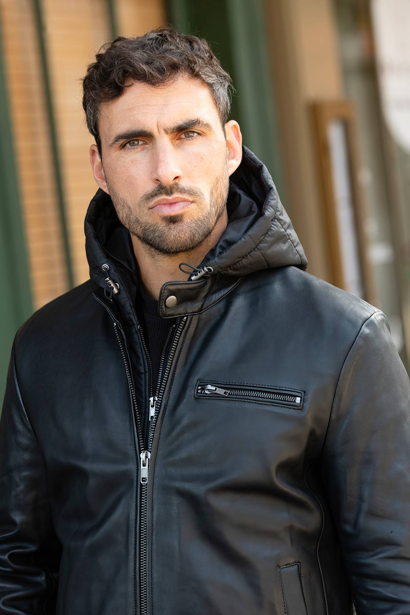 Herren - Serge Pariente RETRO HOOD NYLON BLACK — Ansicht 2