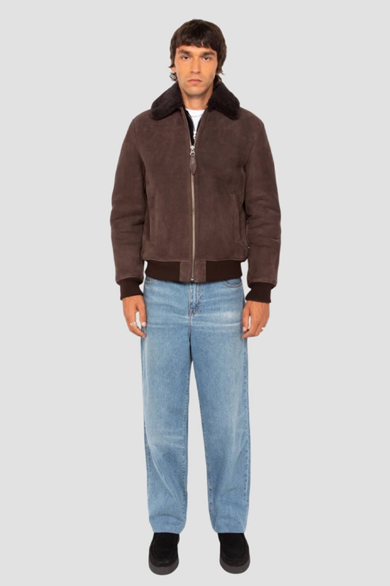  Uomo Schott LCSHEEPSUEDE BROWN — vista 7