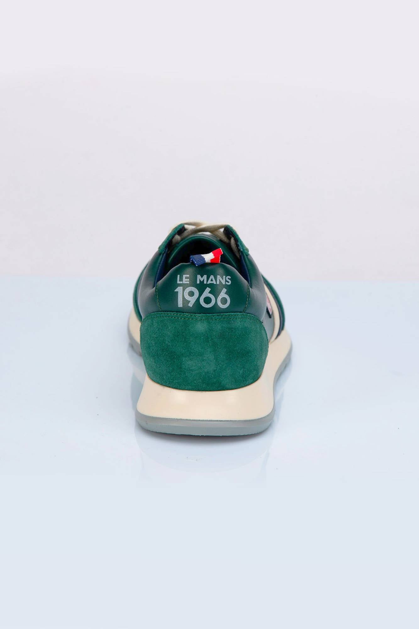 Baskets En Cuir Homme 24h Le Mans STARTING VERT — vue 3