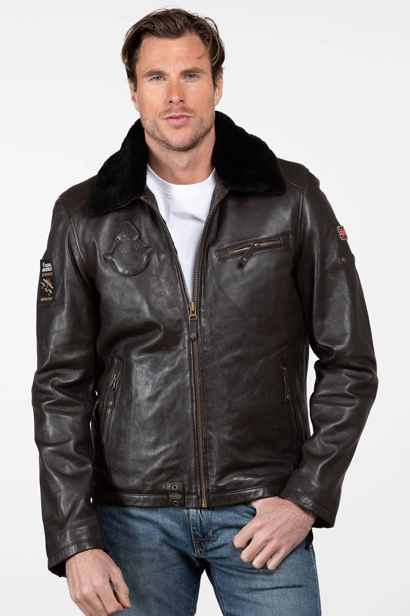 Herren - Royal Air Force LECLUSE 3 DARK BROWN — Ansicht 1
