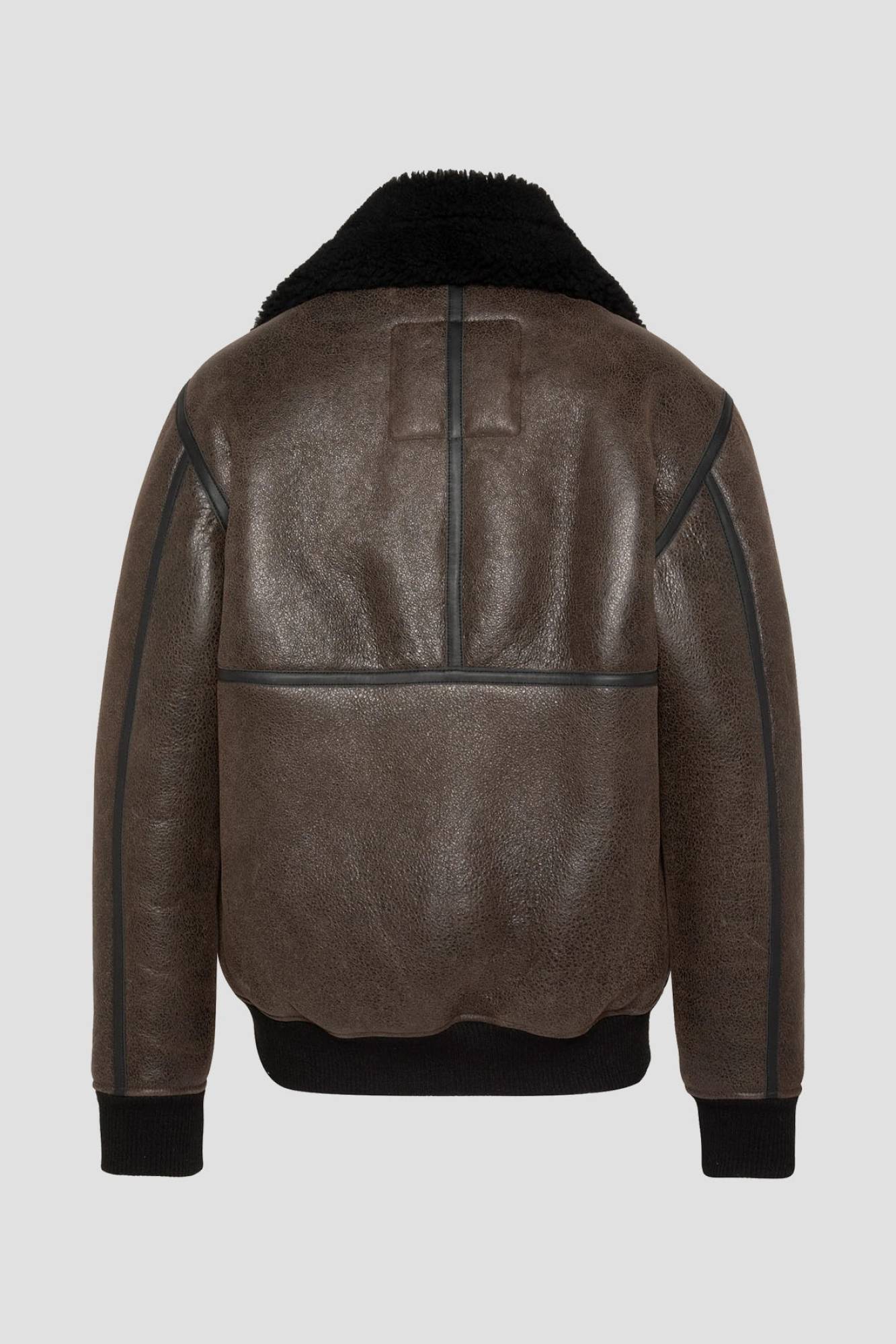 Herren Jacke Schott LC1259RIB BLACK-BROWN — Ansicht 7