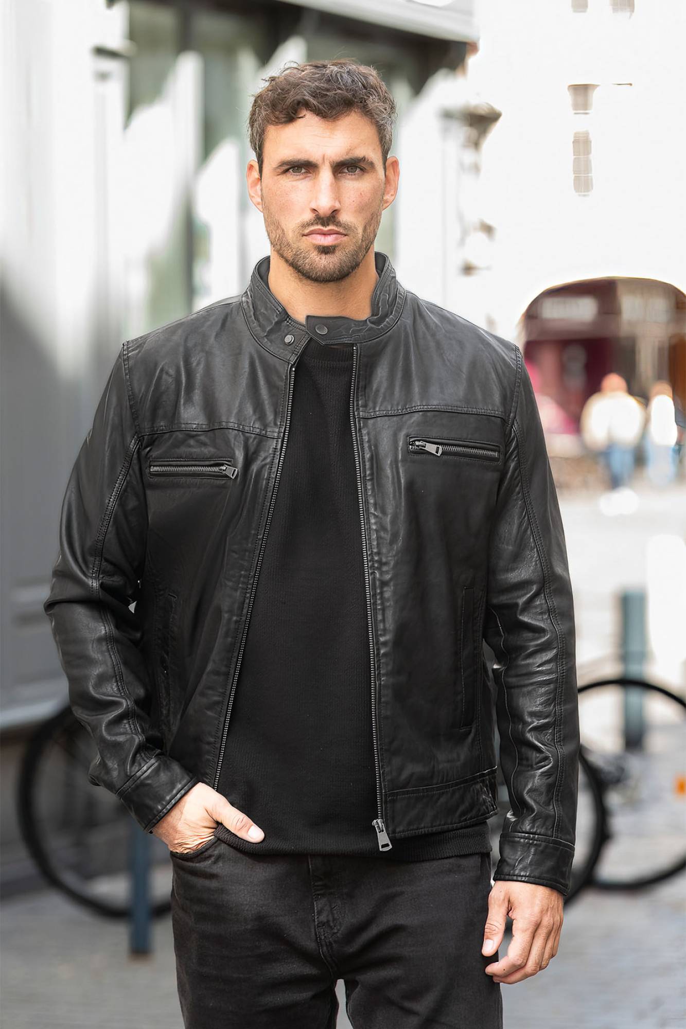 Chaqueta Hombre Cityzen JACKSON SHEEP BLACK — vista 7