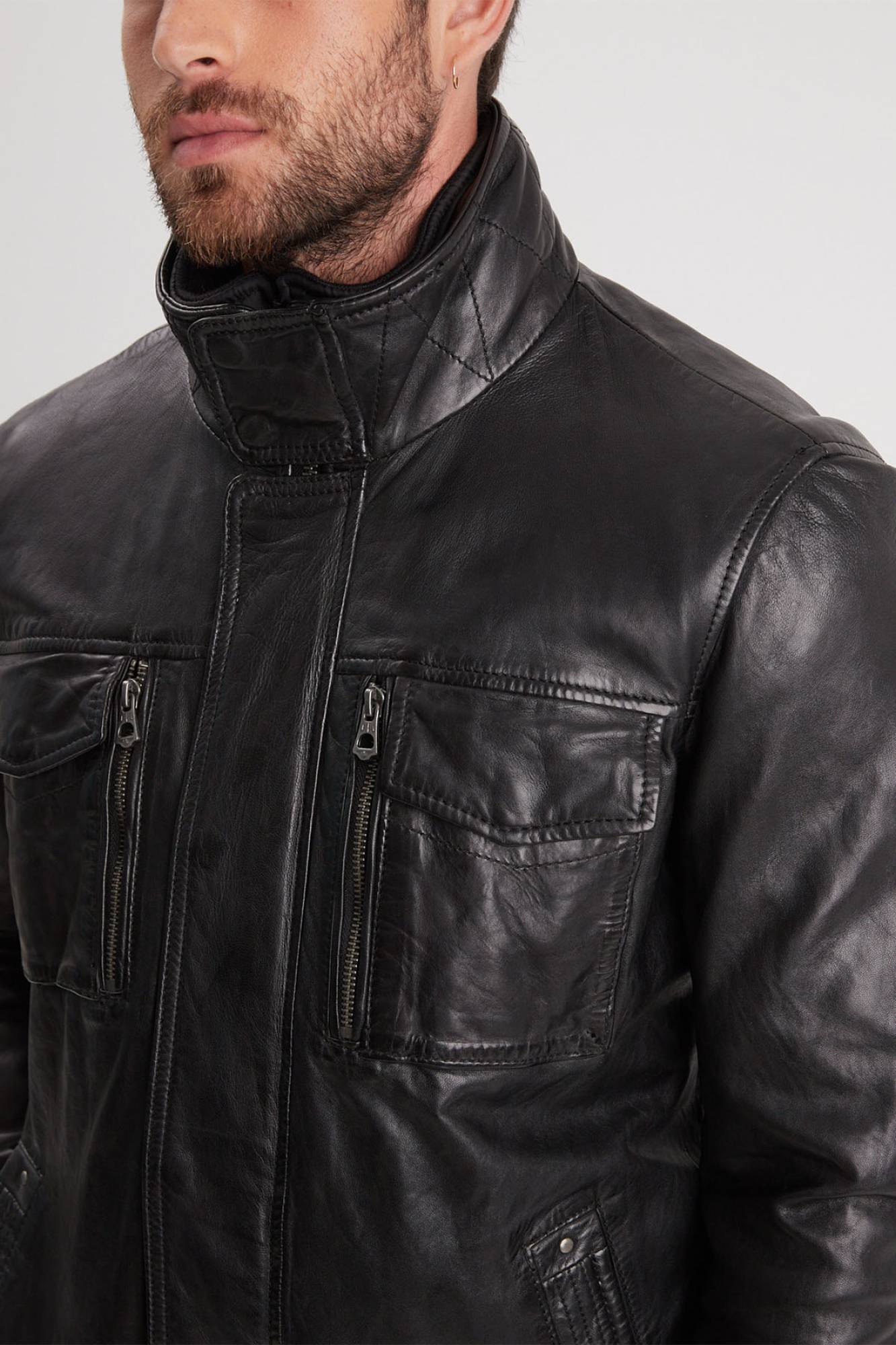 Blouson Homme Daytona ANDERSON IC SHEEP TIGER BLACK — vue 4