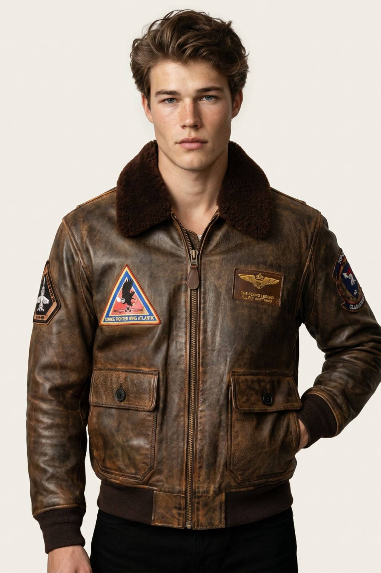  Homme Top Gun TGV 3 BROWN — vue 1