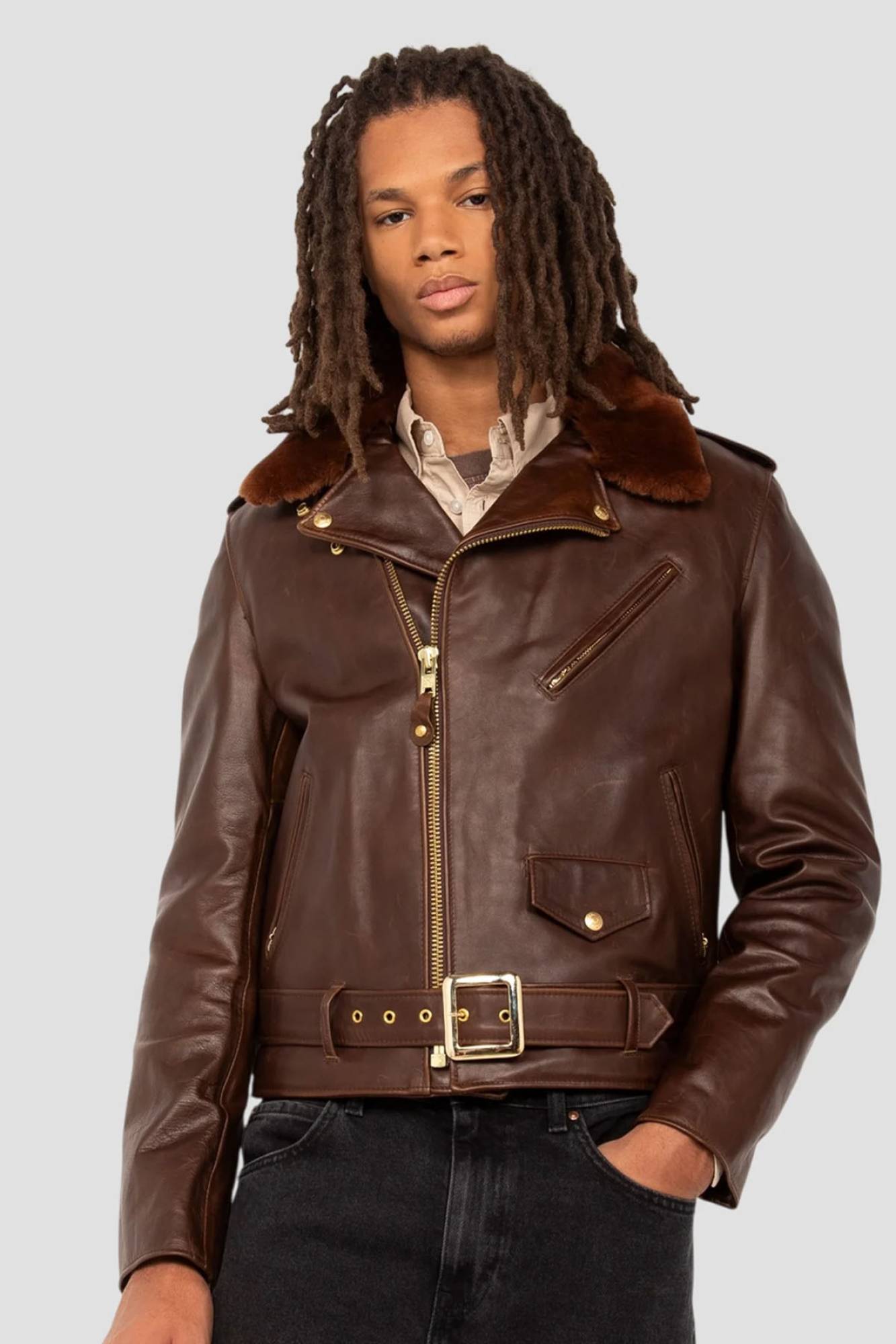  Homme Schott P656H BROWN — vue 15