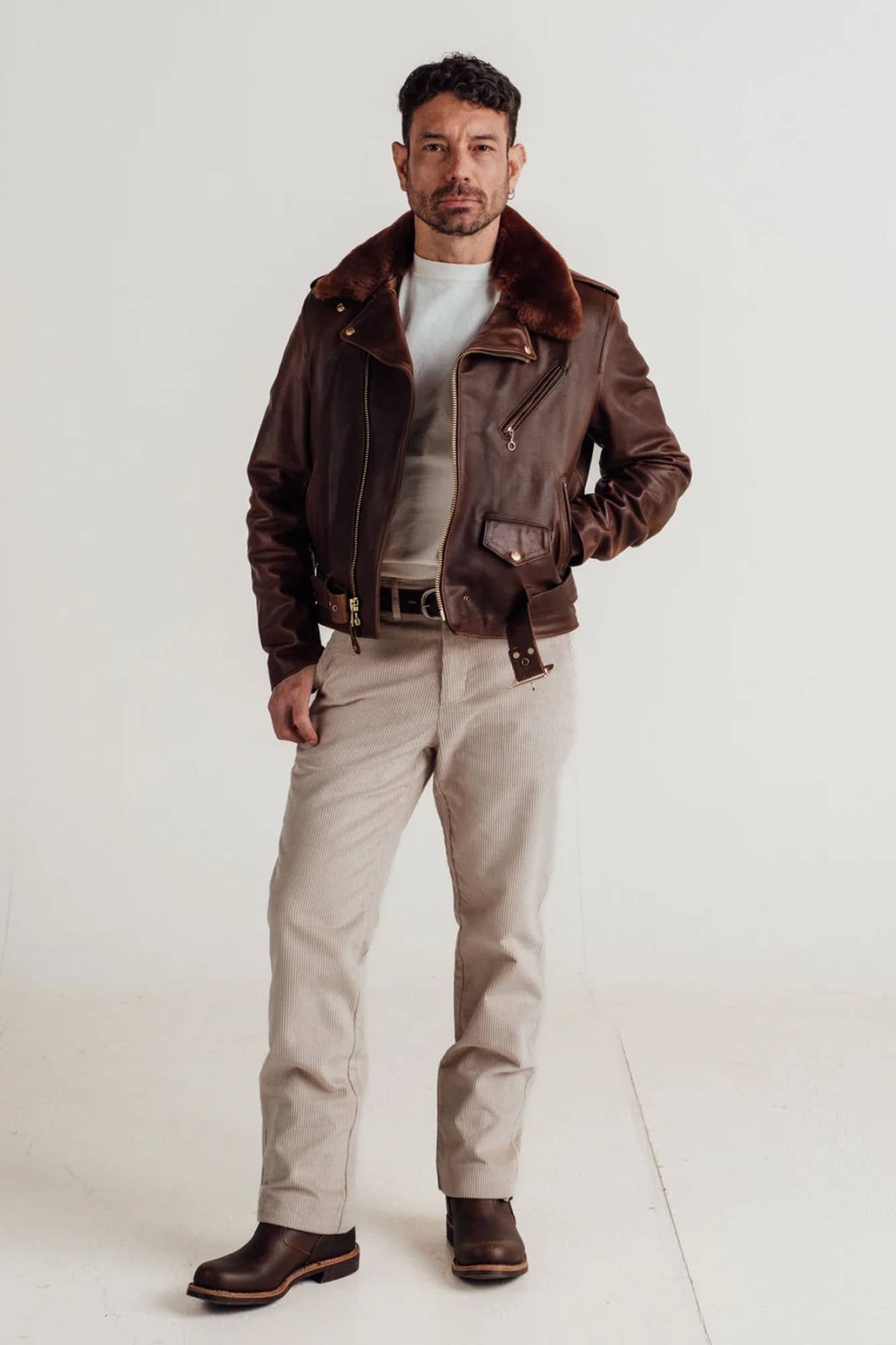  Homme Schott P656H BROWN — vue 4