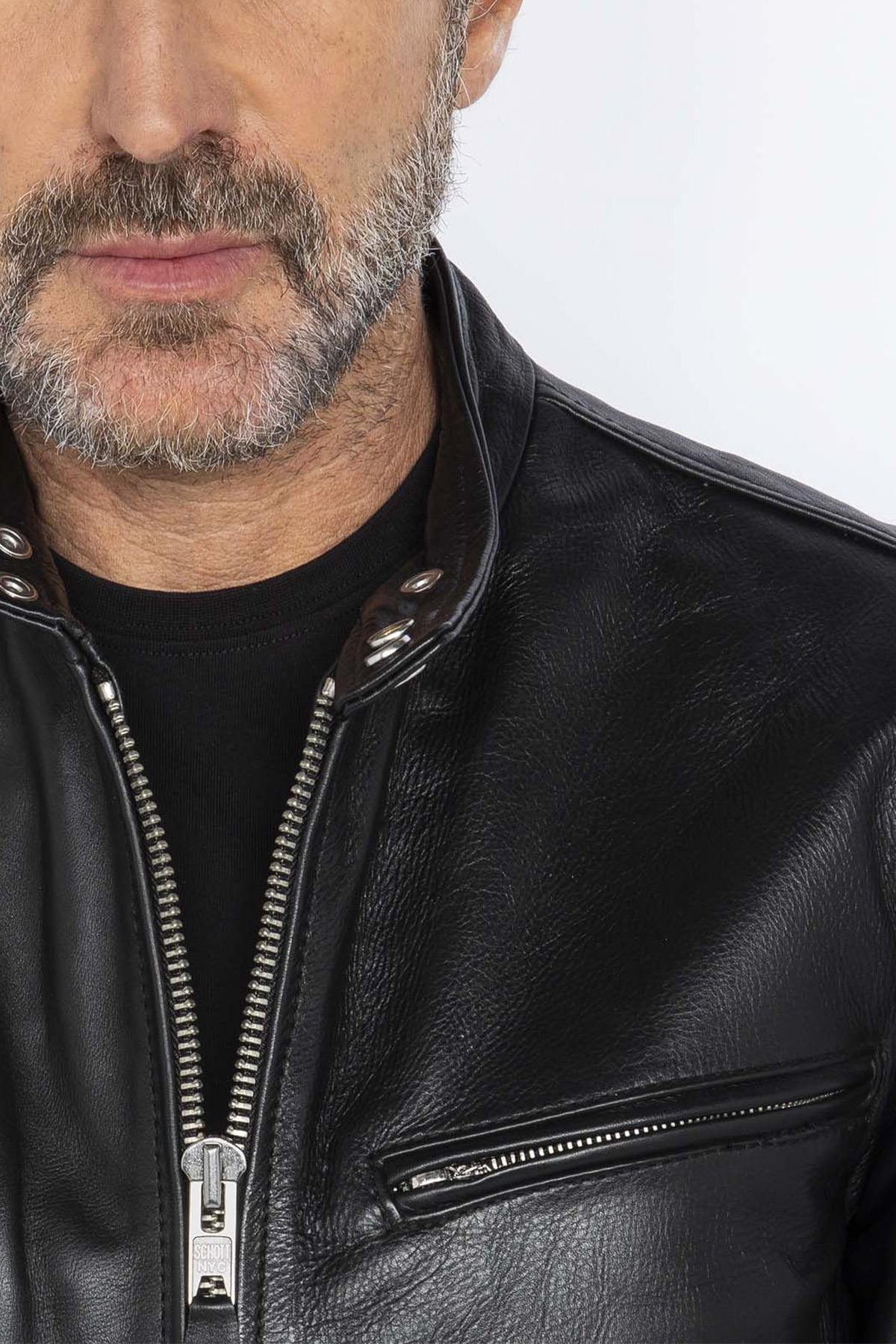 Chaqueta Hombre Schott LC940D BLACK — vista 7