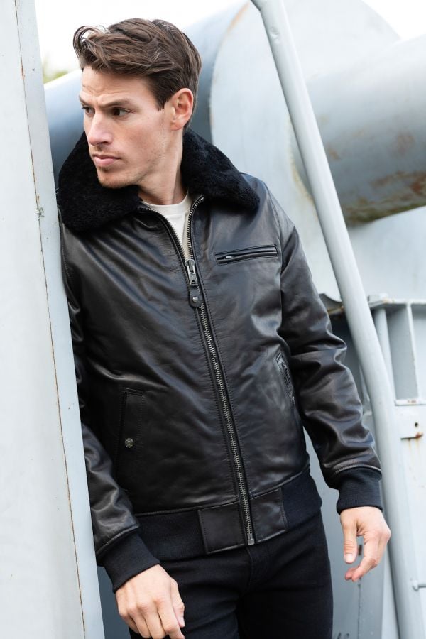 Blouson Homme Schott LC1380 BLACK