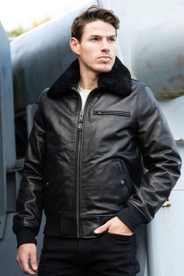 Blouson Homme Schott LC1380 BLACK