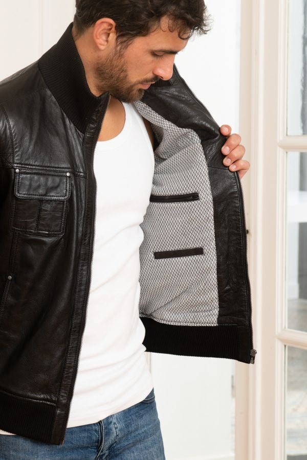 Blouson Homme Serge Pariente DANY BOMBER BLACK