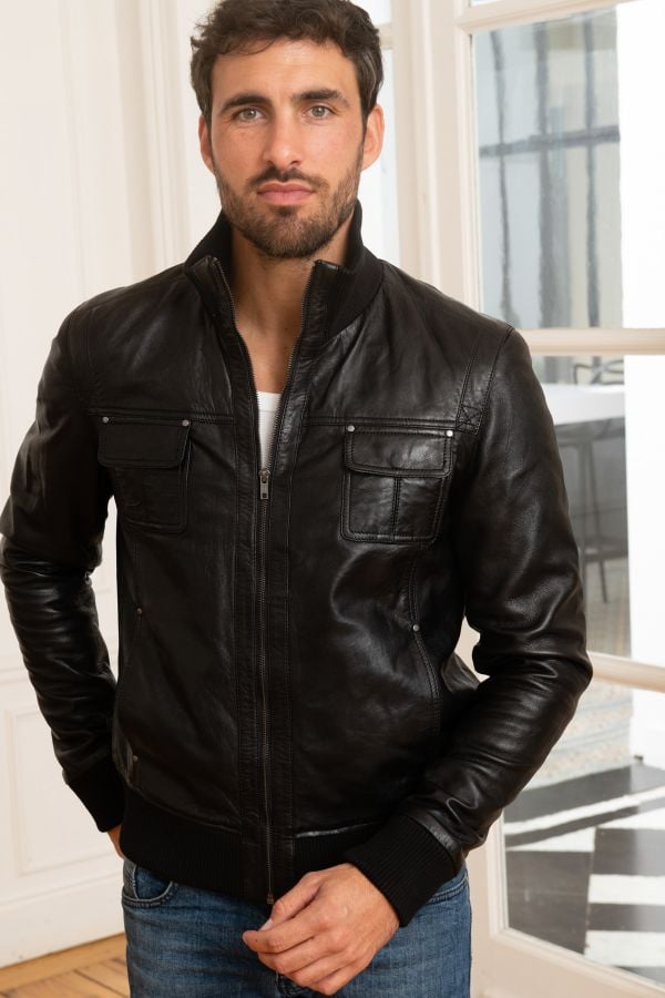 Blouson Homme Serge Pariente DANY BOMBER BLACK