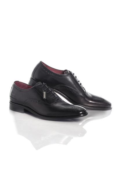 Richelieu-Schuhe aus schwarzem Leder Redskins