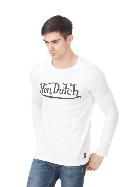 T-shirt bianca con logo nero