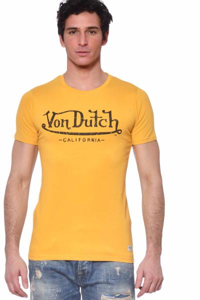 Tee-shirt homme jaune uni