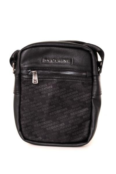 Schwarze Tasche mit Tasche und verstellbarem Gurt