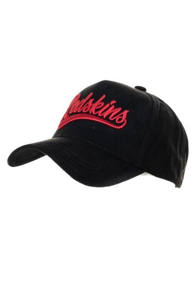 Schwarze Kappe mit rotem redskins-Logo
