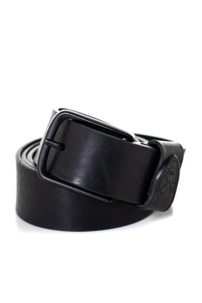 Cinturón clásico de cuero negro