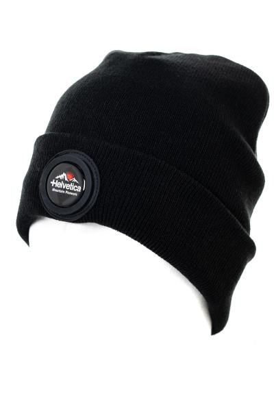 Cappello nero liscio con logo