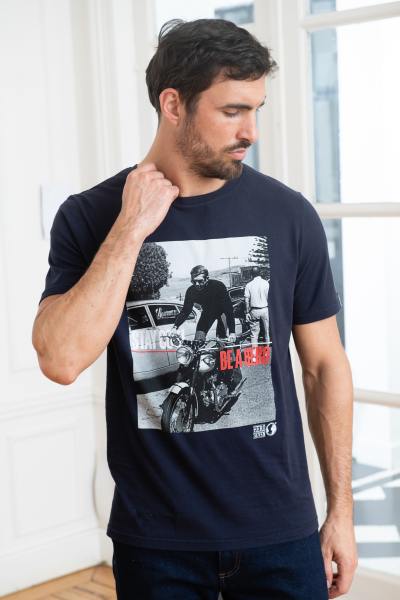 Steve McQueen Dunkelblaues T-Shirt