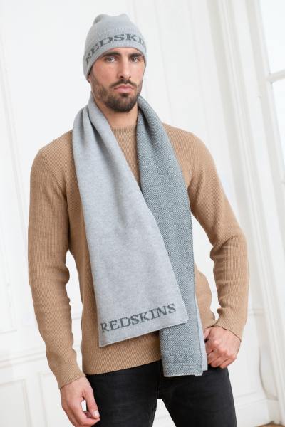 Grauer Redskins-Schal für Männer