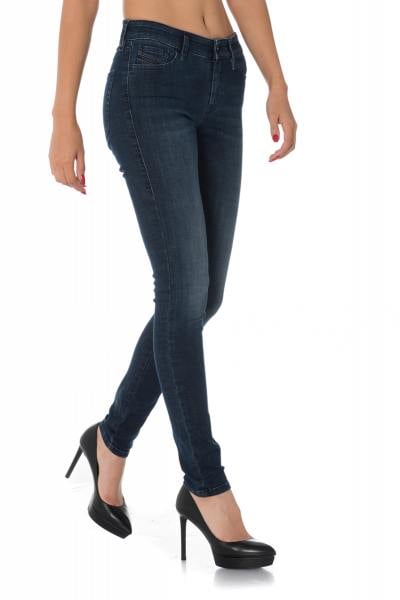Dunkelblaue Damen Skinny-Jeans von Diesel