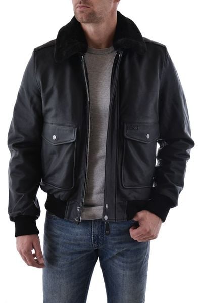 Blouson Schott en cuir de vachette 