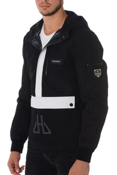 Schwarz-weiße Herren Windjacke von Horspist