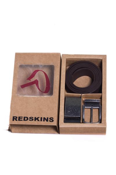 Coffret ceinture avec 2 boucles Redskins coloris marron