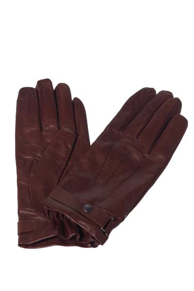 Gants homme en cuir cognac