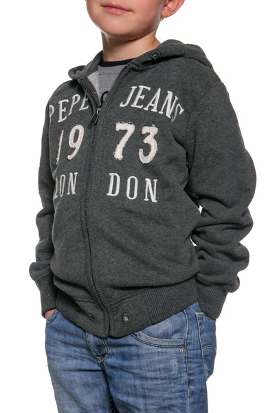 graue Kindertextiljacke PEPE JEANS mit Reißverschluss