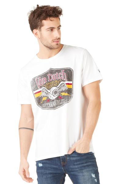 Tee-shirt blanc biker oeil ailé