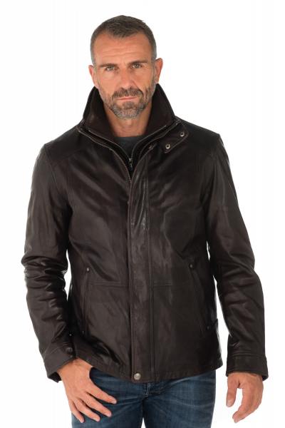 Veste Homme Daytona Marron foncé en cuir pour Homme