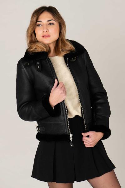 Bomber donna in shearling