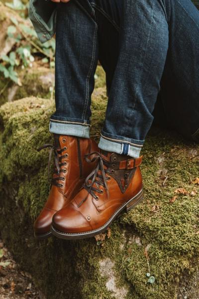 Boots homme cognac Redskins