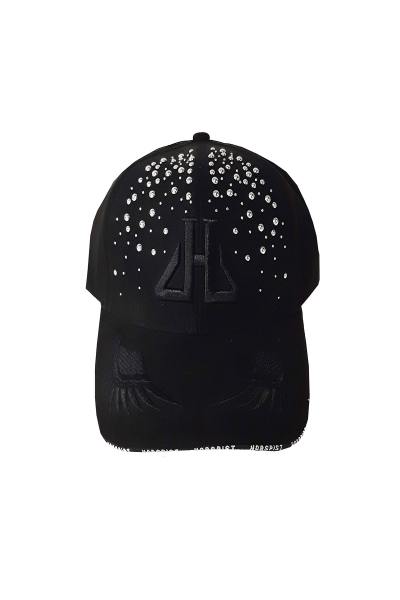 Casquette noir avec strass