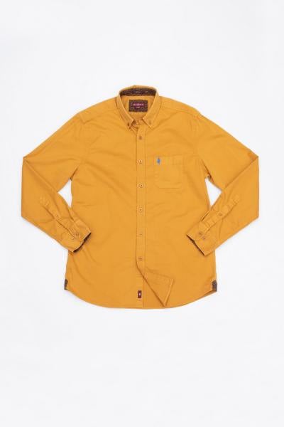 Chemise jaune moutarde homme