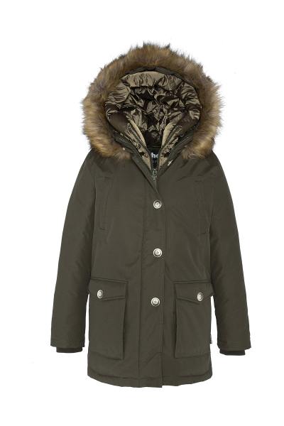 Parka d'hiver kaki pour femme