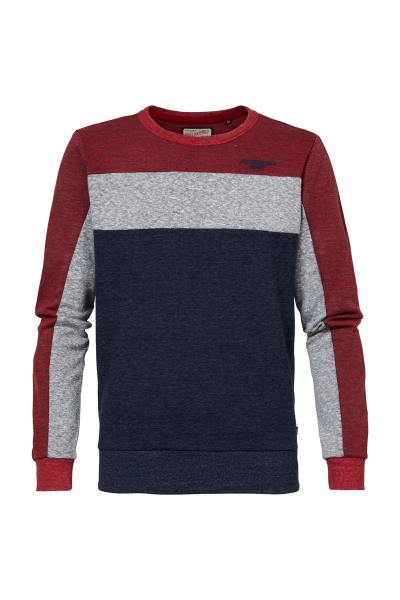 Pull tricolore col rond