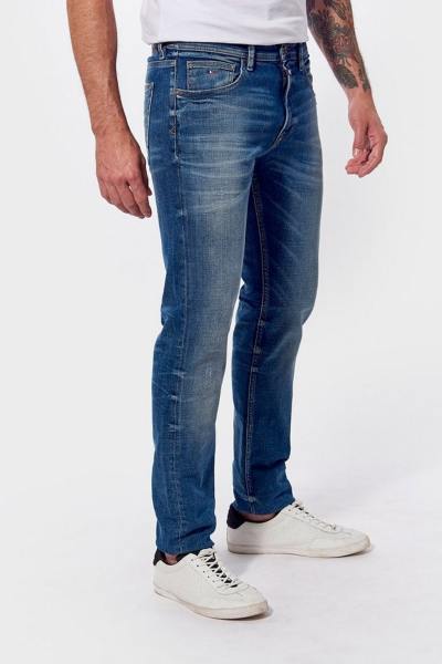 Jean bleu délavé coupe slim