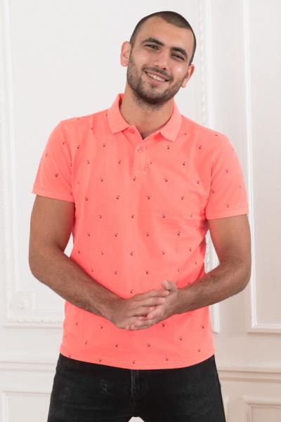 Polo homme corail