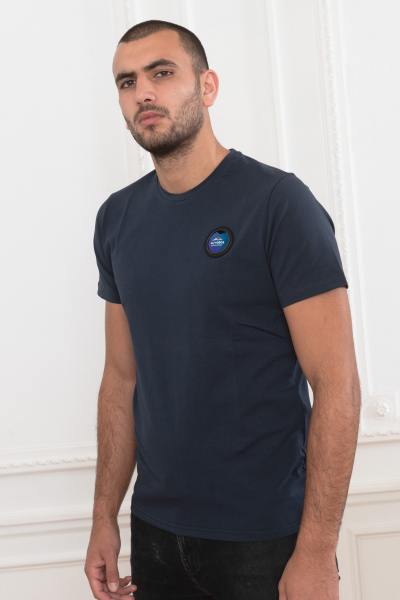T-shirt ajusté bleu marine