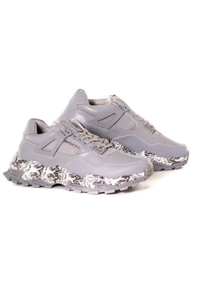 Sneakers homme gris mat