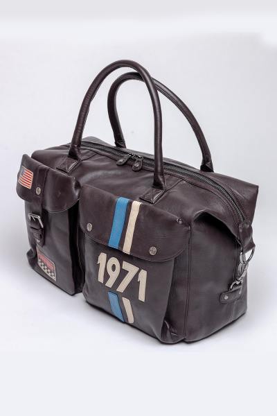 Reisetasche aus echtem braunen Leder McQueen Edition