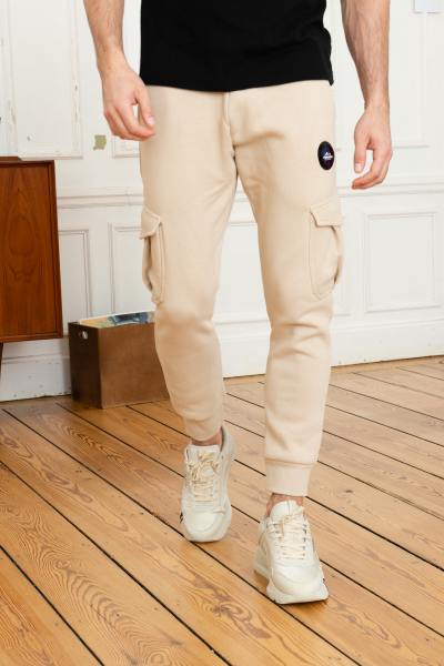 Pantalon de jogging style cargo beige