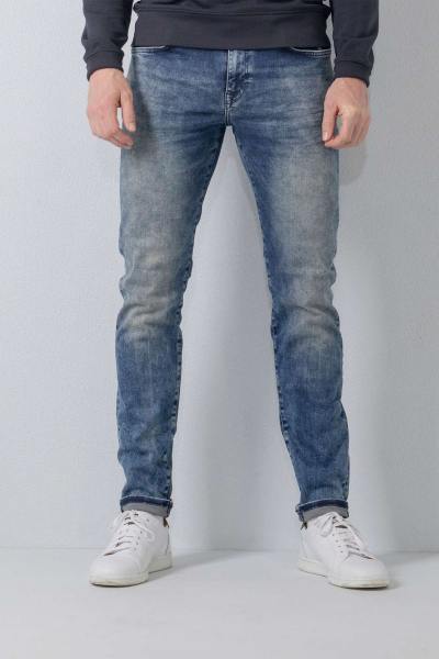 Schmale 6-Pocket-Jeans mit Vintage-Effekt