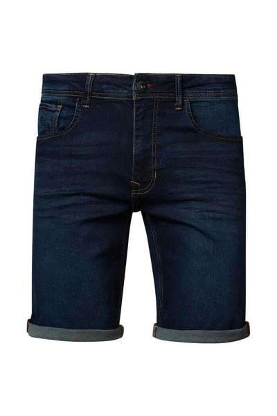 Pantalones cortos de mezclilla azul oscuro