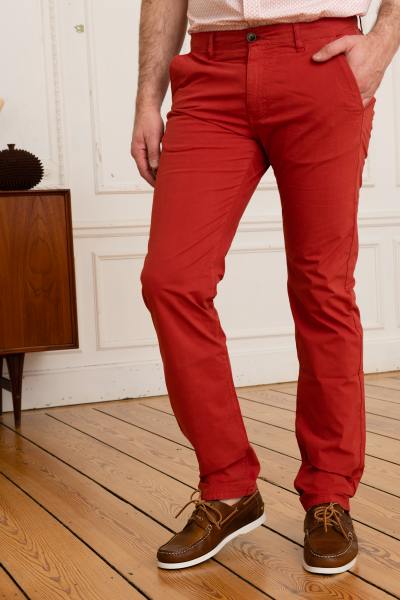 Pantalones rojo ladrillo para hombre