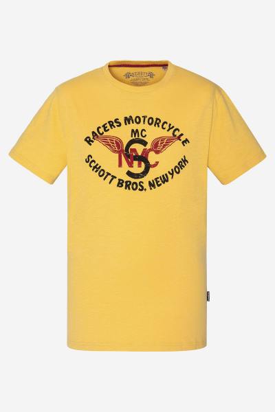 T-shirt jaune Racers Motorcycle